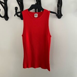 Anne Klein Malibu Sweater Tank Shell Medium in Poppy